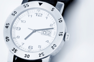 analog watch in white
